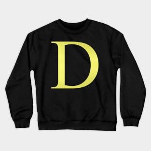 The Letter D in Shadowed Gold Crewneck Sweatshirt